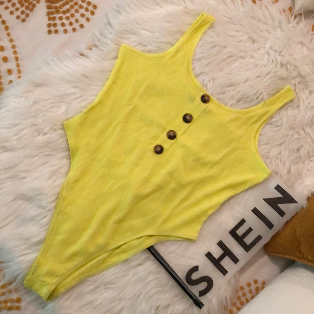 SHEIN Neon Yellow Bodysuit